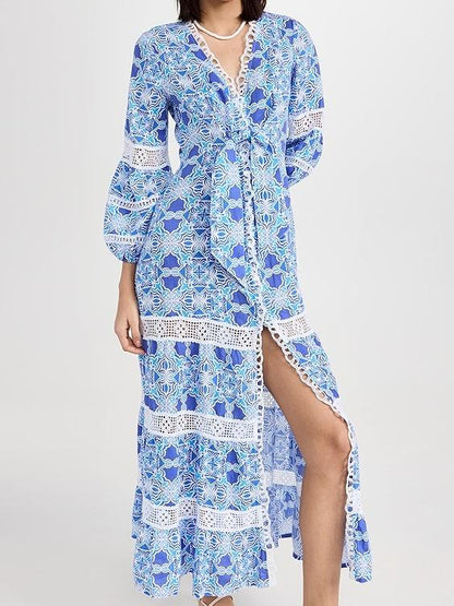 Blue Print Maxi Dress