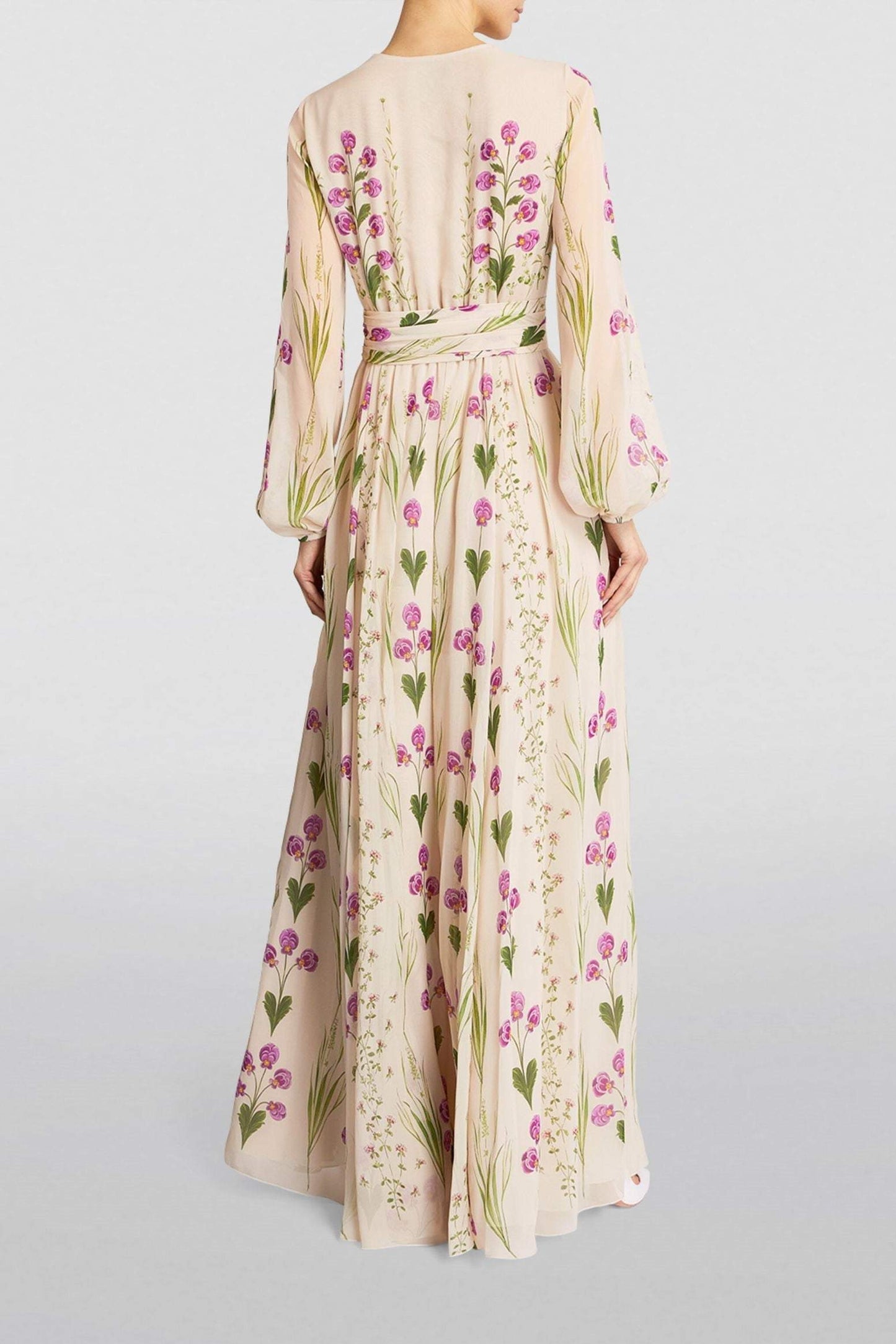 Floral Print Long Sleeve Maxi Dress