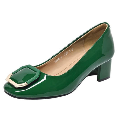 Medium Heel Fancy Office Lady Low Heel Shoes