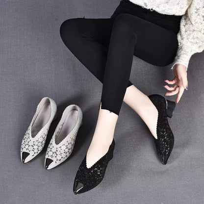 Sparkly Crystal Block Heel Pumps