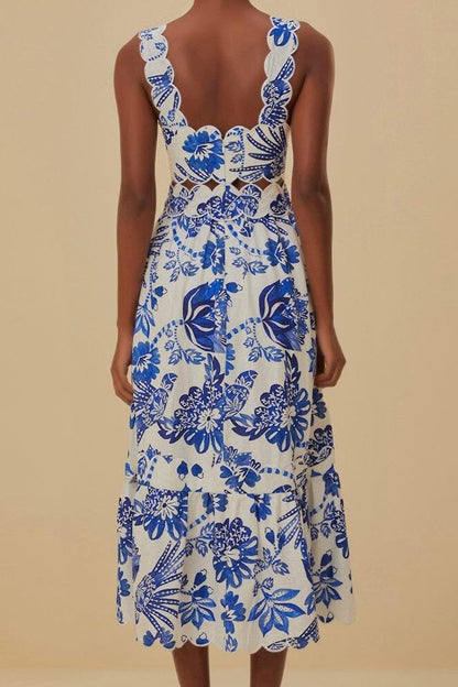 FLOWERFUL  MIDI DRESS