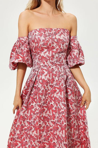 「Free Shipping」Floral Garden Party Dress