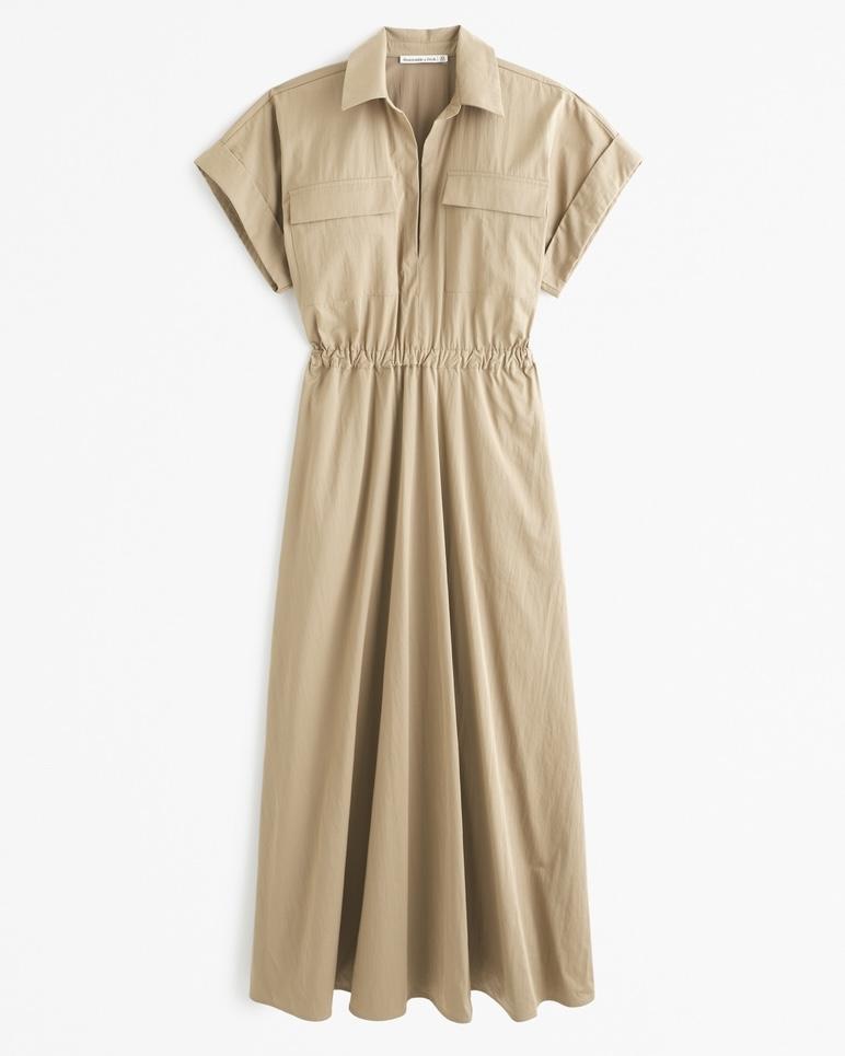 Utility Maxi Shirt Dress