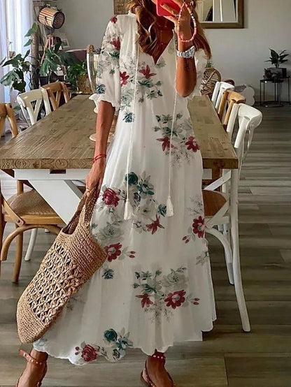 Hot Floral Casual Maxi Dress