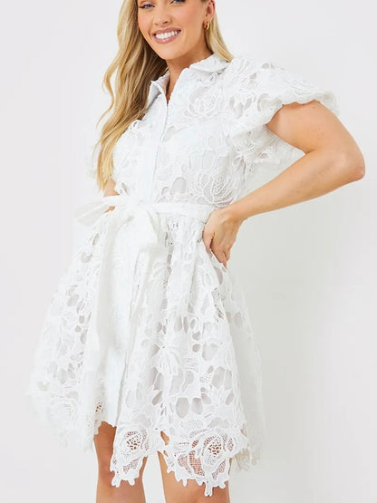 Lace Shirt Dress