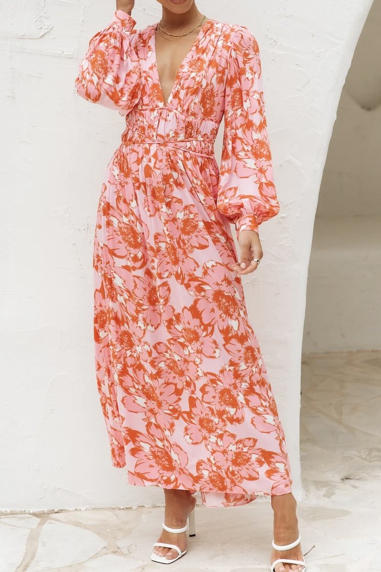 FLORALLY WORLD MIDI DRESS FLORAL