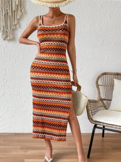 Women's Summer Bodycon Sundresses Casual Midi Dress