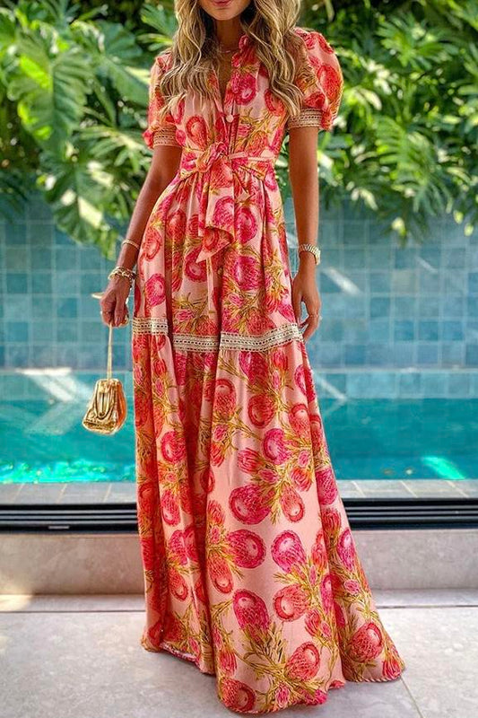 Sunset Floral Maxi Dress