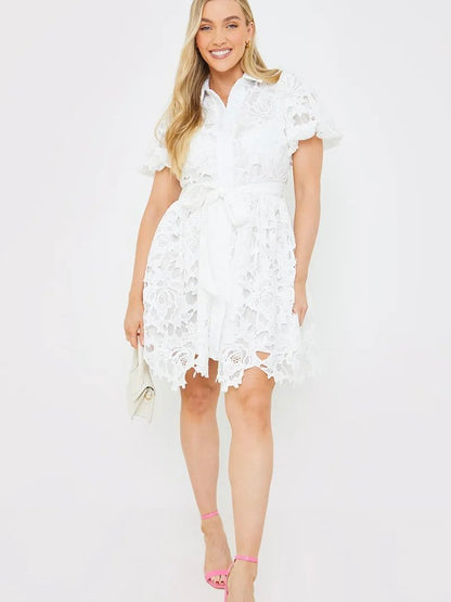 Lace Shirt Dress