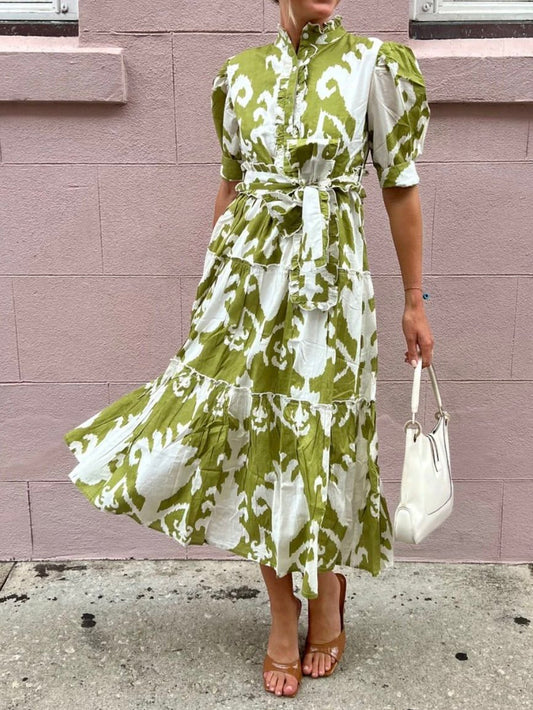 Fall Floral Midi Dress