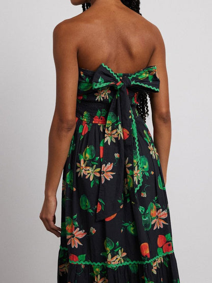 Halter Neck Sleeveless Printed Dress