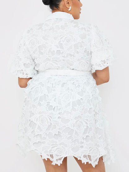 Lace Shirt Dress