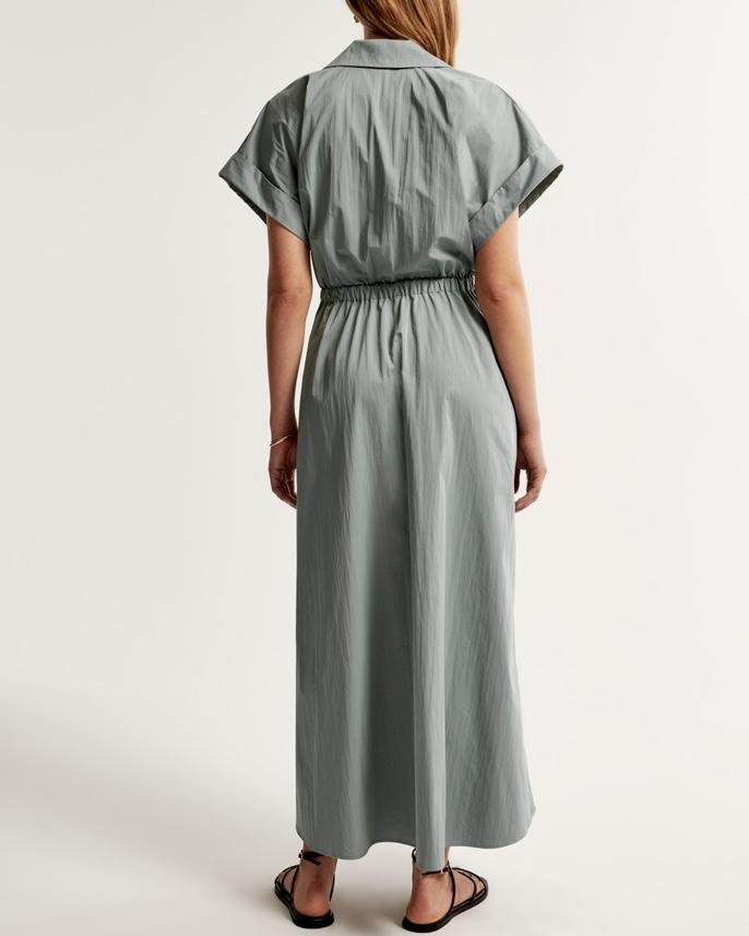 Utility Maxi Shirt Dress