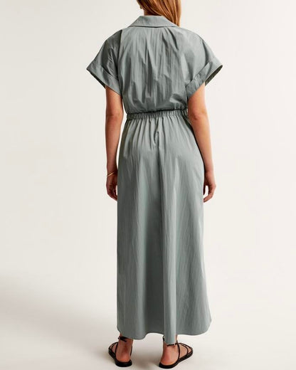 Utility Maxi Shirt Dress