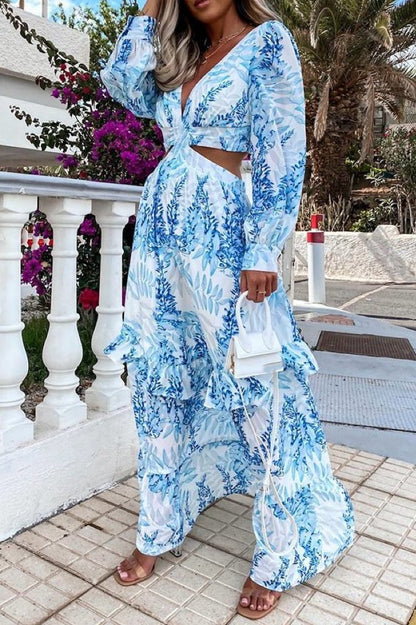 Oceans Of Love Cutout Maxi Dress