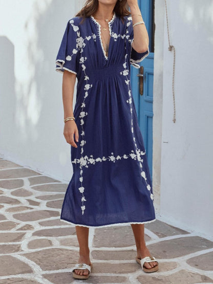 The Loose Summer Midi Kaftan Dress