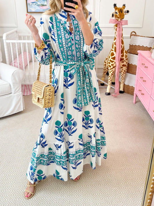 Blue Floral Midi Dress Better For Summer