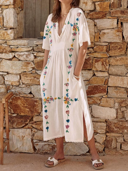 The Loose Summer Midi Kaftan Dress