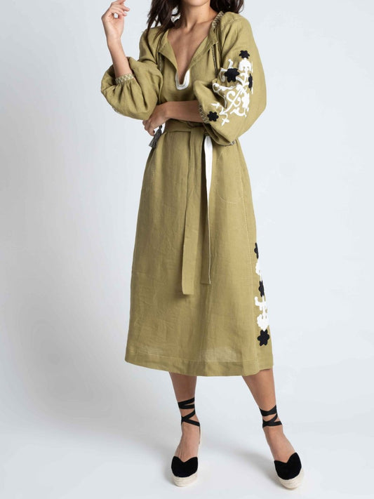 The Chic Long Sleeve Midi Dress With Pockets