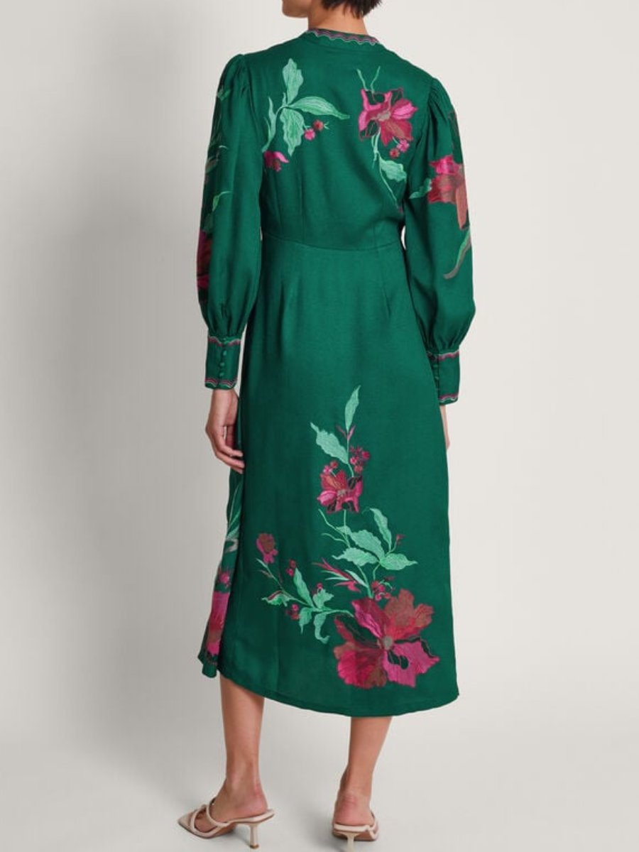 SS24 Floral Elegant Midi Dress